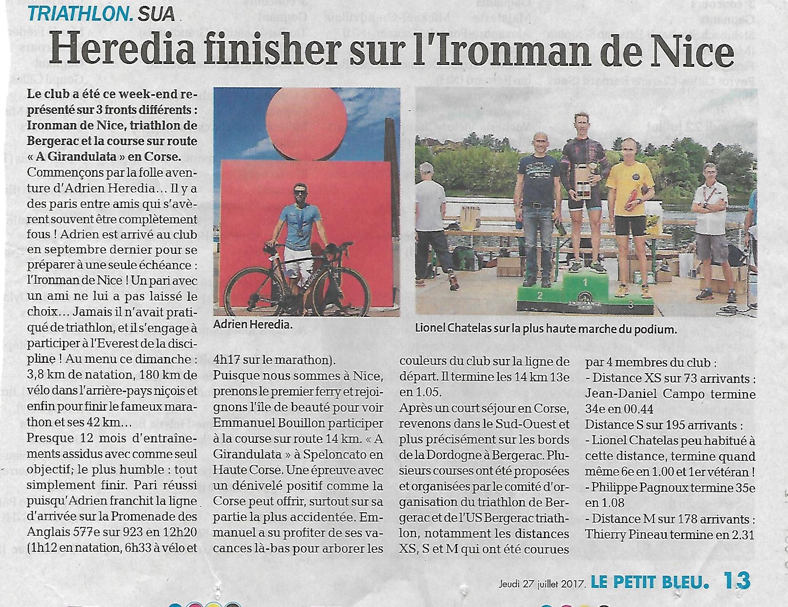 Le Petit Bleu du 27 juillet 2017