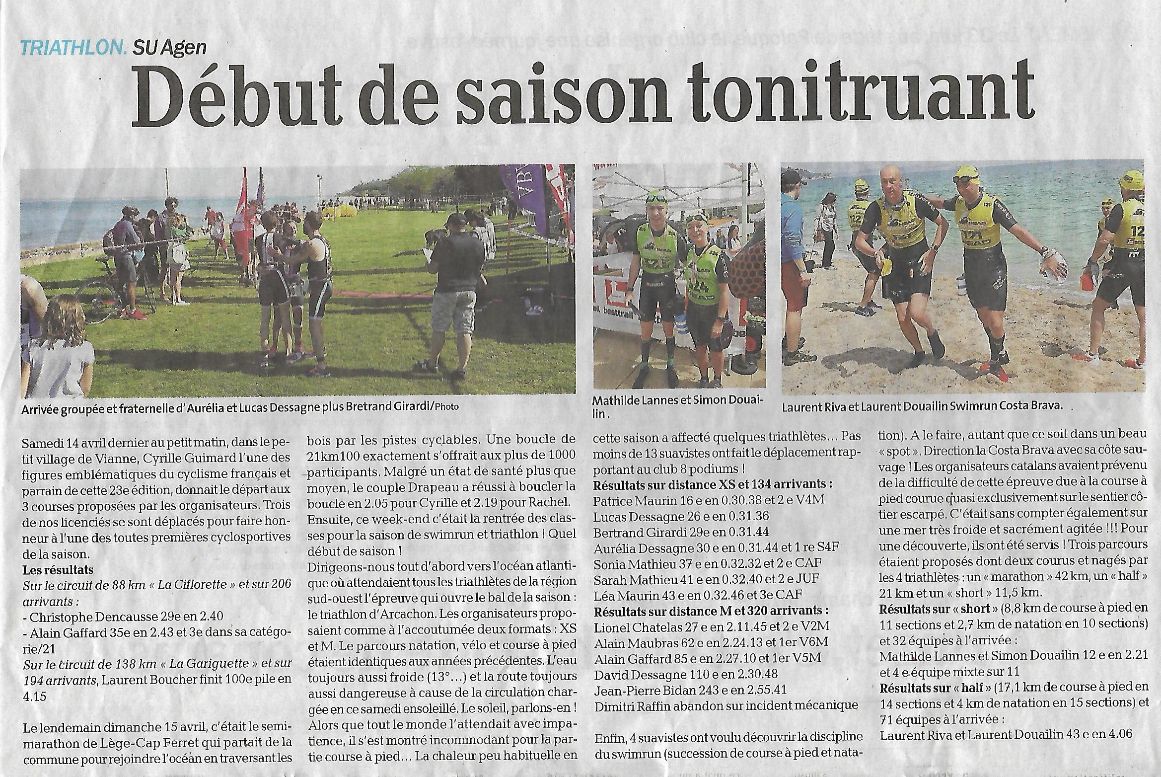 Le Petit Bleu du 25 AVRIL 2018