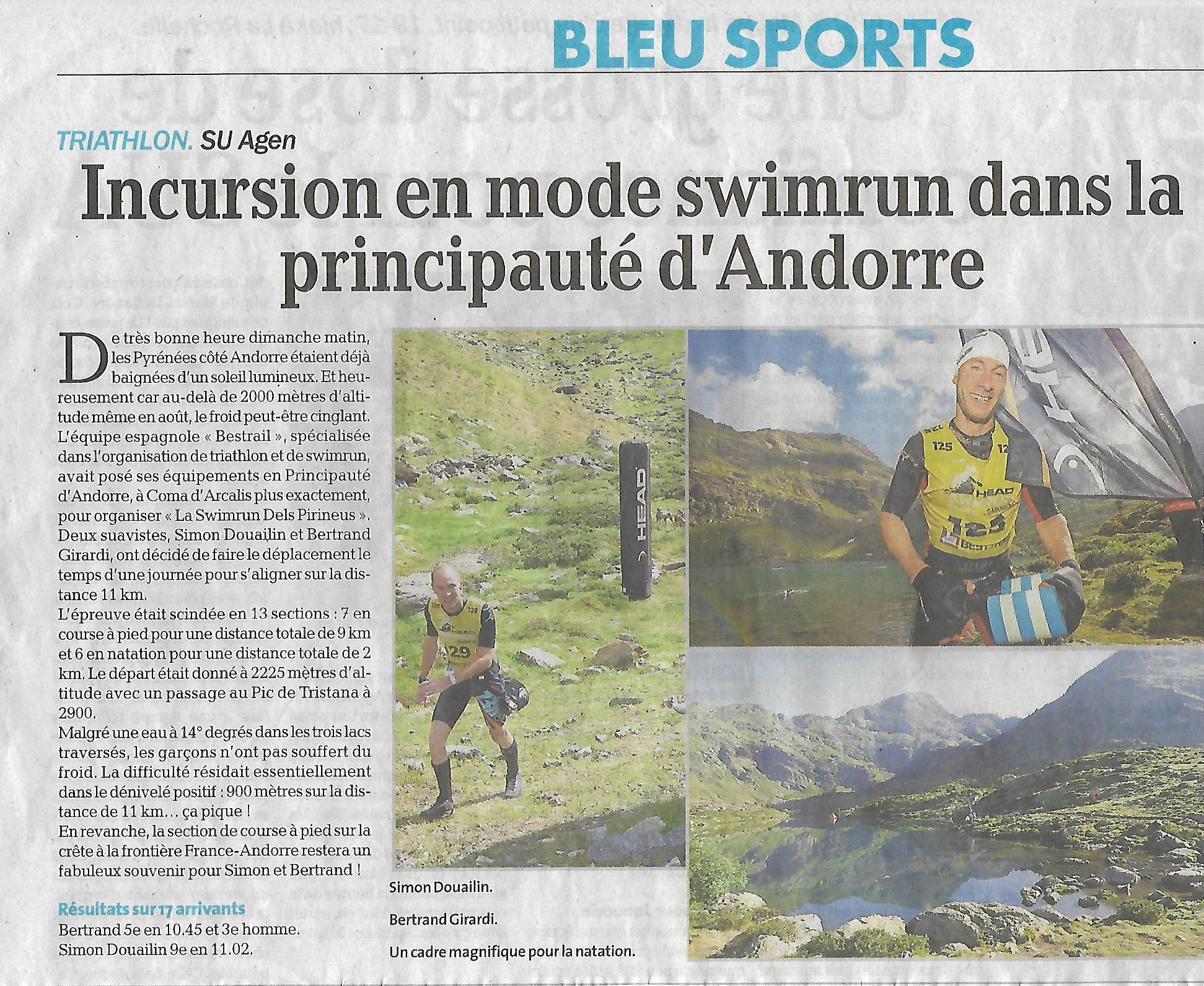 Le Petit Bleu du 18 août 2018